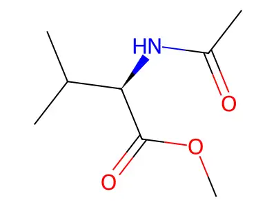 methyl N-acetylvalinate structure