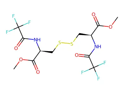 Cystine, N,N'-bis(trifluoroacetyl)-, dimethyl ester, L- structure