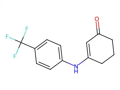 3-{[4-(Trifluoromethyl)phenyl]amino}cyclohex-2-en-1-one structure