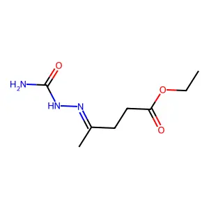 Ethyl 4-(carbamoylhydrazinylidene)pentanoate structure