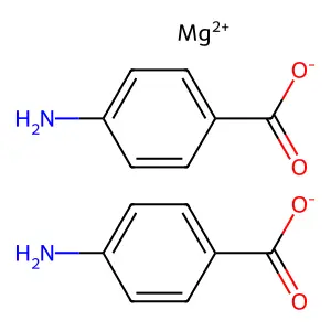 Benzoic acid, 4-amino-, magnesium salt (2:1) structure