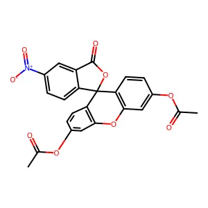 3',6'-双(乙酰氧基)-5-硝基螺[异苯并呋喃-1(3H),9'-[9H]呫吨]-3-酮 structure