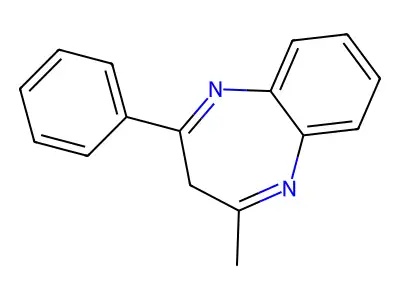 2-methyl-4-phenyl-3H-1,5-benzodiazepine structure