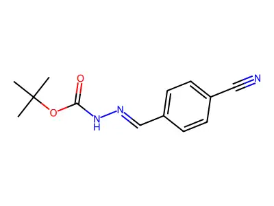 Tert-butyl-2-(4-cyanobenzylidene)hydrazinecarboxylate structure