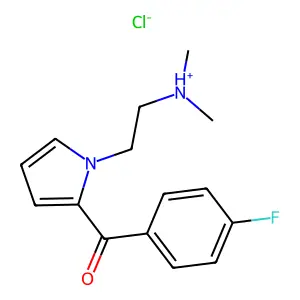 Ketone, 1-(2-(dimethylamino)ethyl)pyrrol-2-yl p-fluorophenyl, hydrochloride structure
