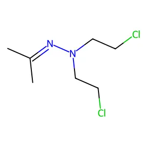 Acetone, 2,2-bis(2-chloroethyl)hydrazone structure