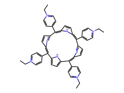 4,4',4'',4'''-(Porphyrin-5,10,15,20-tetrayl)tetrakis(1-ethylpyridin-1-ium) structure