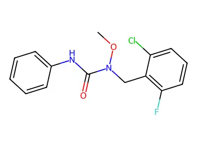 1-(2-Chloro-6-fluorobenzyl)-1-methoxy-3-phenylurea structure