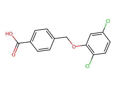 4-[(2,5-dichlorophenoxy)methyl]benzoic Acid structure