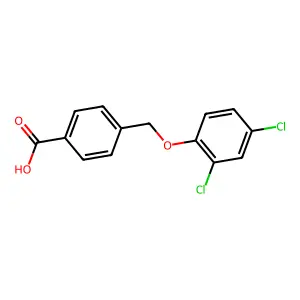 4-[(2,4-Dichlorophenoxy)methyl]benzoic acid structure