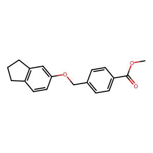 methyl 4-[(2,3-dihydro-1H-inden-5-yloxy)methyl]benzoate structure
