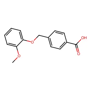 4-((2-Methoxyphenoxy)methyl)benzoic acid structure