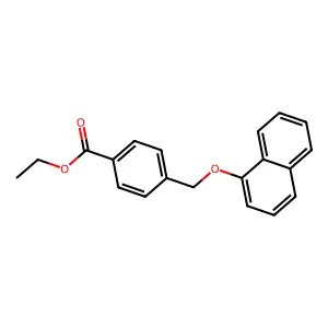 Ethyl 4-[(1-naphthalenyloxy)methyl]benzoate structure