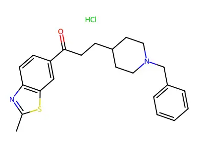 1-(2-Methyl-6-benzothiazolyl)-3-(N-benzyl-4-piperidinyl)propan-1-one structure