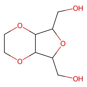 2,5-Anhydro-3,4-O-(1,2-ethanediyl)mannitol structure