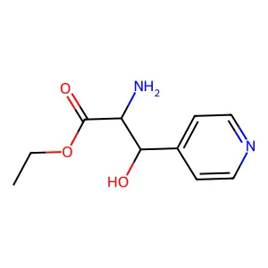 Ethyl 2-amino-3-hydroxy-3-(pyridin-4-yl)propanoate structure