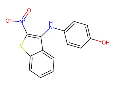 Phenol, 4-((2-nitrobenzo(b)thien-3-yl)amino)- structure
