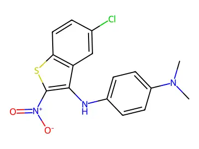 1,4-Benzenediamine, N-(5-chloro-2-nitrobenzo(b)thien-3-yl)-N',N'-dimethyl- structure
