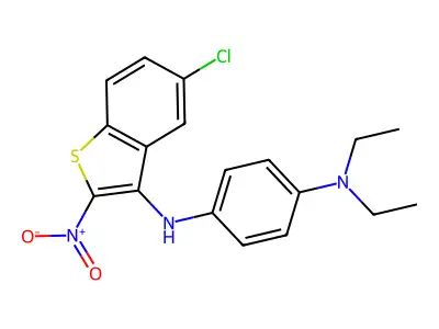 1,4-Benzenediamine, N-(5-chloro-2-nitrobenzo(b)thien-3-yl)-N',N'-diethyl- structure