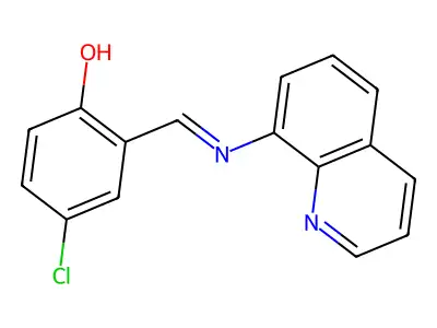 4-Chloro-2-(quinolin-8-yliminomethyl)-phenol structure
