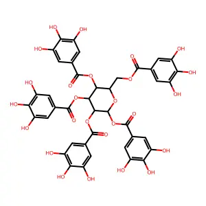 1,2,3,4,6-五-O-没食子酰基葡萄糖 structure