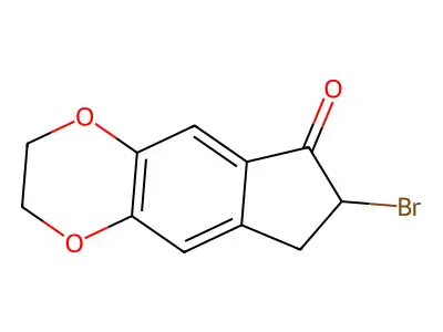 7-bromo-2,3,7,8-tetrahydro-6H-indeno[5,6-b][1,4]dioxin-6-one structure