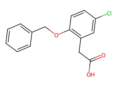 2-Benzyloxy-5-chlorophenyl acetic acid structure
