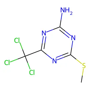 s-Triazine, 2-amino-4-(methylthio)-6-(trichloromethyl)- structure