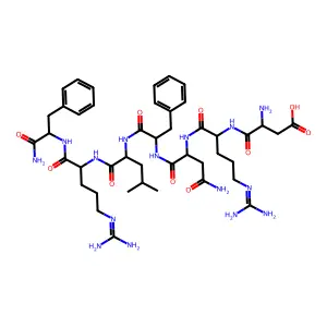 Asp-arg-asn-phe-leu-arg-phe amide*trifluoroacetate structure