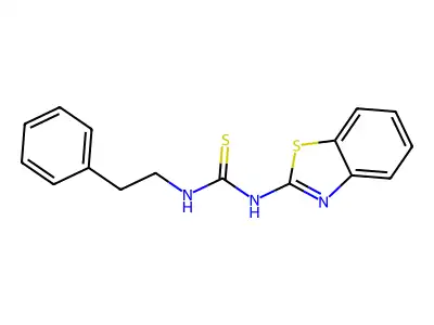Thiourea, N-2-benzothiazolyl-N'-(2-phenylethyl)- structure