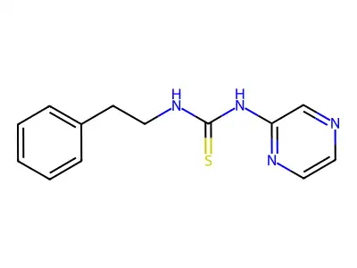 Thiourea, N-(2-phenylethyl)-N'-pyrazinyl- structure