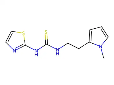 Thiourea, N-(2-(1-methyl-1H-pyrrol-2-yl)ethyl)-N'-2-thiazolyl- structure