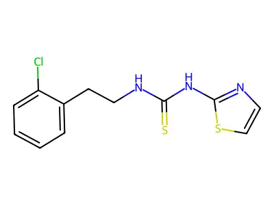 Thiourea, N-(2-(2-chlorophenyl)ethyl)-N'-2-thiazolyl- structure