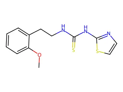 Thiourea, N-(2-(2-methoxyphenyl)ethyl)-N'-2-thiazolyl- structure