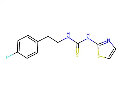 Thiourea, N-(2-(4-fluorophenyl)ethyl)-N'-2-thiazolyl- structure