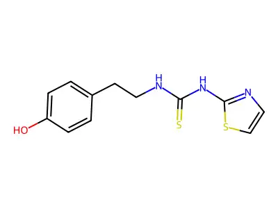 Thiourea, N-[2-(4-hydroxyphenyl)ethyl]-N'-2-thiazolyl- structure