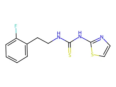 Thiourea, N-(2-(2-fluorophenyl)ethyl)-N'-2-thiazolyl- structure