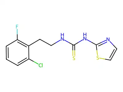 Thiourea, N-(2-(2-chloro-6-fluorophenyl)ethyl)-N'-2-thiazolyl- structure