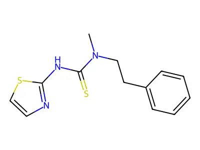 Thiourea, N-methyl-N-(2-phenylethyl)-N'-2-thiazolyl- structure