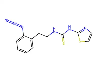 Thiourea, N-(2-(2-azidophenyl)ethyl)-N'-2-thiazolyl- structure