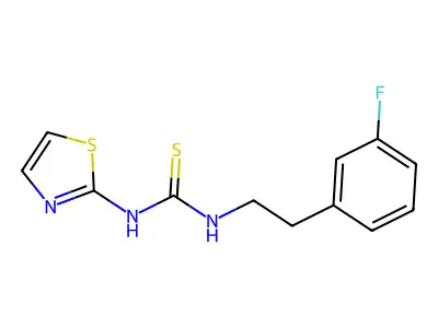 Thiourea, N-(2-(3-fluorophenyl)ethyl)-N'-2-thiazolyl- structure