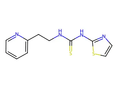 Thiourea, N-(2-(2-pyridinyl)ethyl)-N'-2-thiazolyl- structure