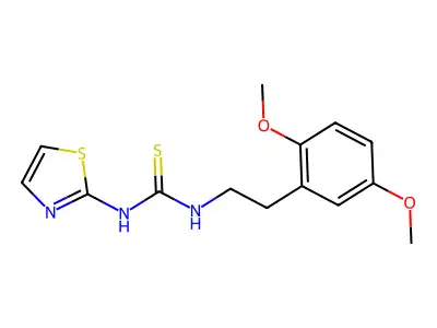 Thiourea, N-(2-(2,5-dimethoxyphenyl)ethyl)-N'-2-thiazolyl- structure