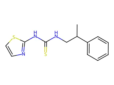 Thiourea, N-(2-phenylpropyl)-N'-2-thiazolyl- structure
