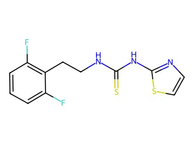 Thiourea, N-(2-(2,6-difluorophenyl)ethyl)-N'-2-thiazolyl- structure