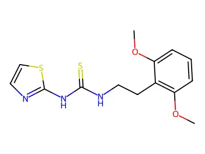 Thiourea, N-(2-(2,6-dimethoxyphenyl)ethyl)-N'-2-thiazolyl- structure