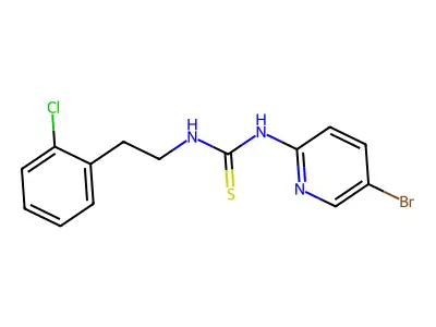 1-(5-Bromopyridin-2-yl)-3-[2-(2-chlorophenyl)ethyl]thiourea structure