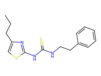 Thiourea, N-(2-phenylethyl)-N'-(4-propyl-2-thiazolyl)- structure