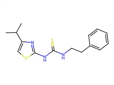Thiourea, N-(4-(1-methylethyl)-2-thiazolyl)-N'-(2-phenylethyl)- structure