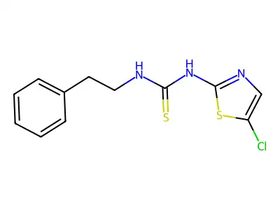 Thiourea, N-(5-chloro-2-thiazolyl)-N'-(2-phenylethyl)- structure